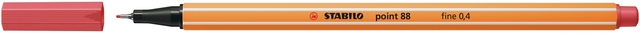 Fineliner STABILO point 88/47 fijn roestig rood