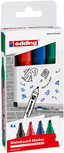 whiteboard marker, dry-erase marker, 4x, colored, flipchart set