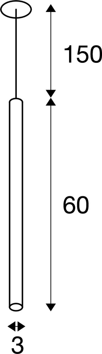 HELIA 60 zwart 1xLED 3000K, platte rozet