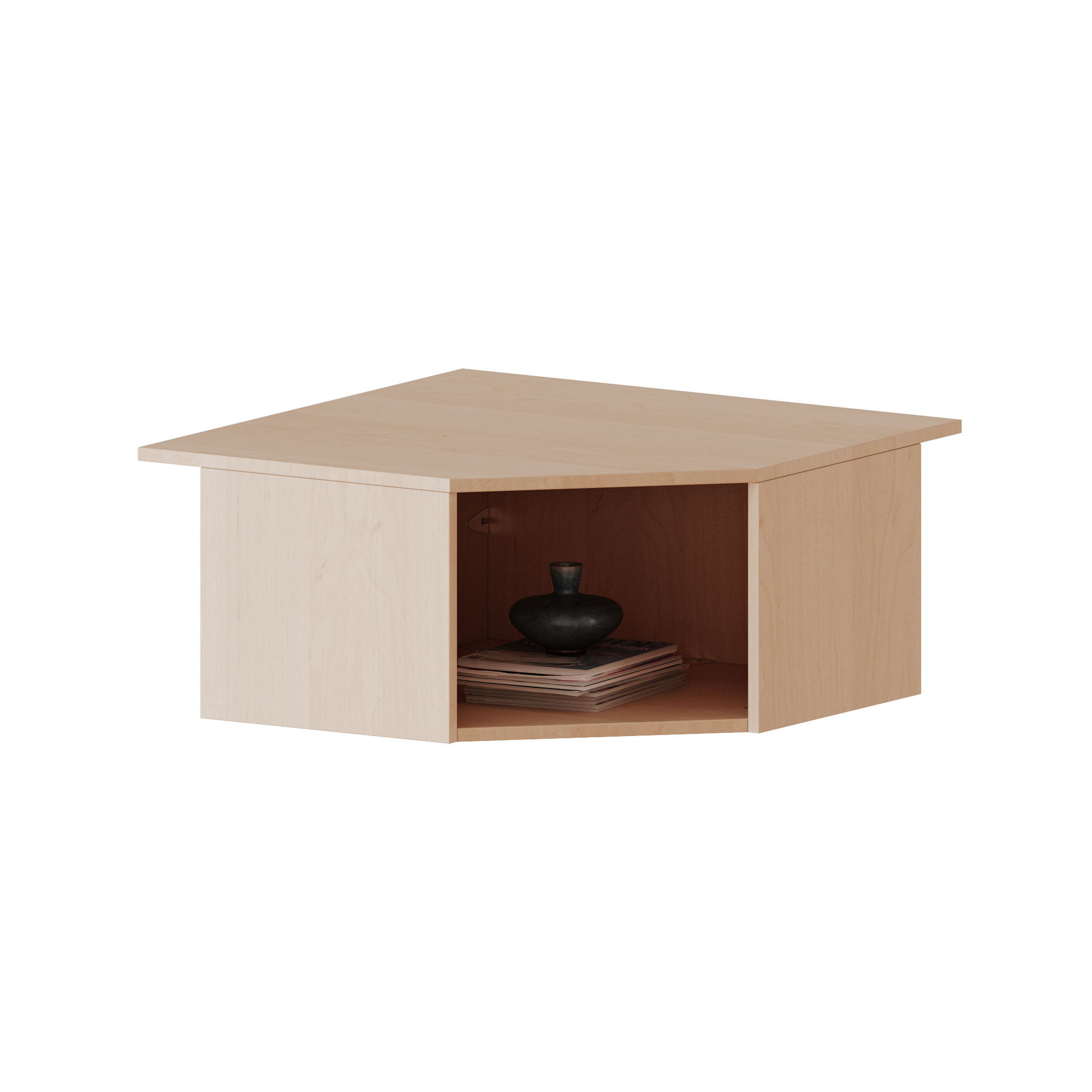 Aanbouwplank binnenhoek, 1 maphoogte - Serie evo180