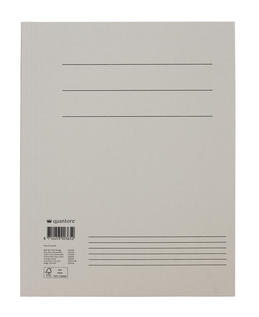 Dossiermap Quantore A4 250gr grijs