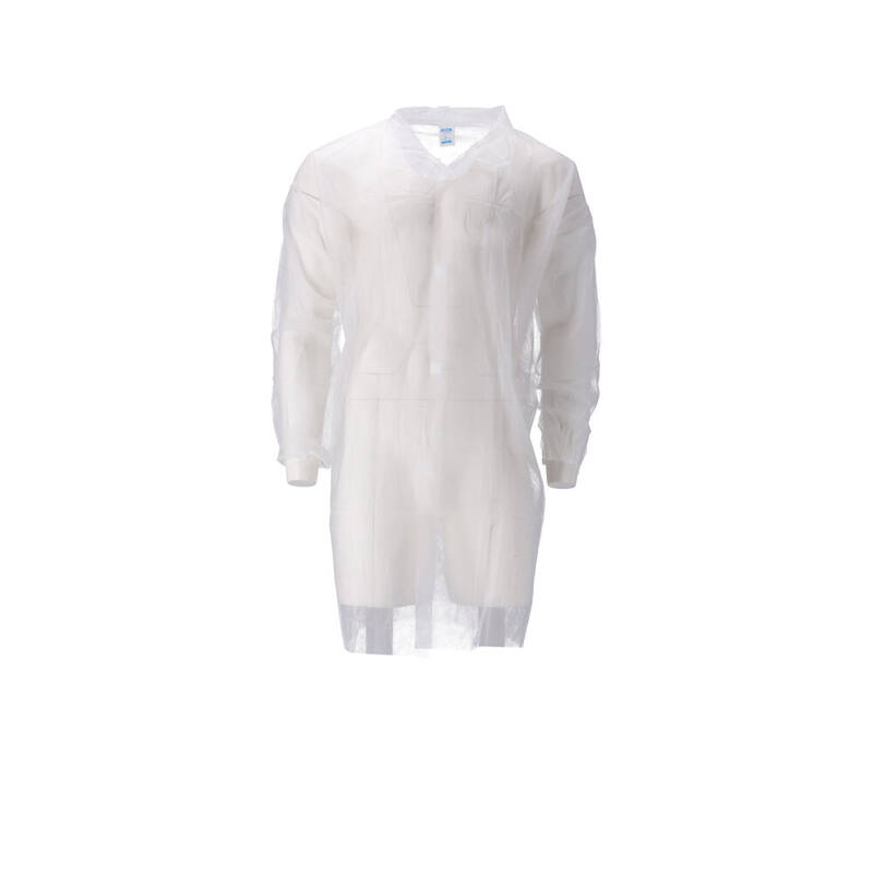 CMT PP Non woven Jas Wit Maat XXXL Klittenband doos 100st