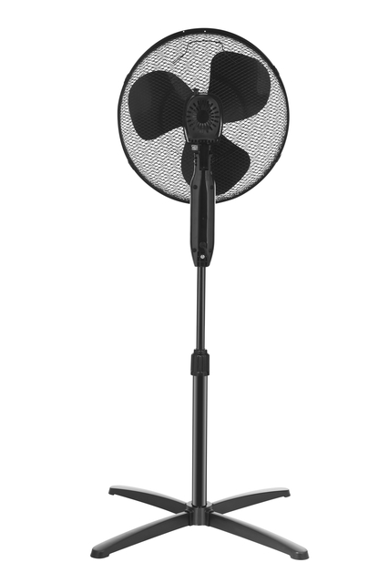 ventilator, staande ventilator, metalen frame, 3-blad ventilator, kroonnaaf/centrale motor