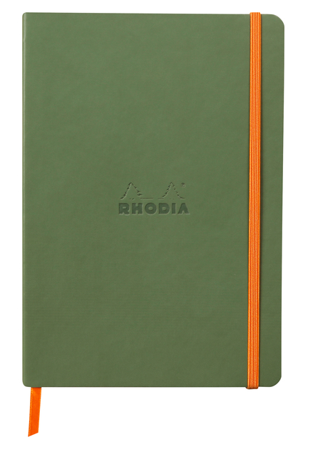 Notitieboek Rhodia A5 lijn 80 vel 90gr saliegroen