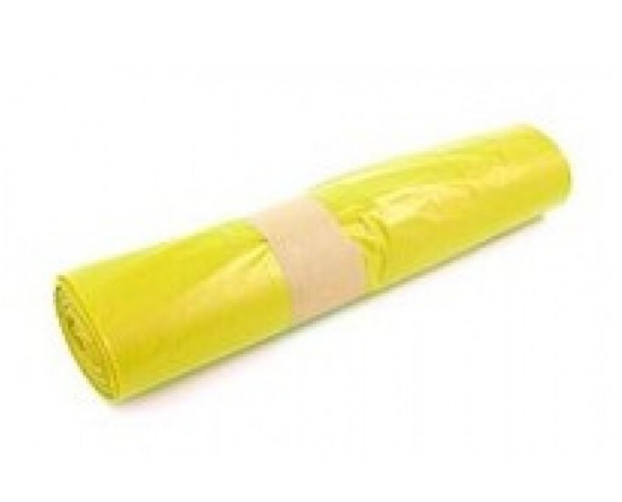 Afvalzak Powersterko 70x110cm Geel T30 doos 15x20st