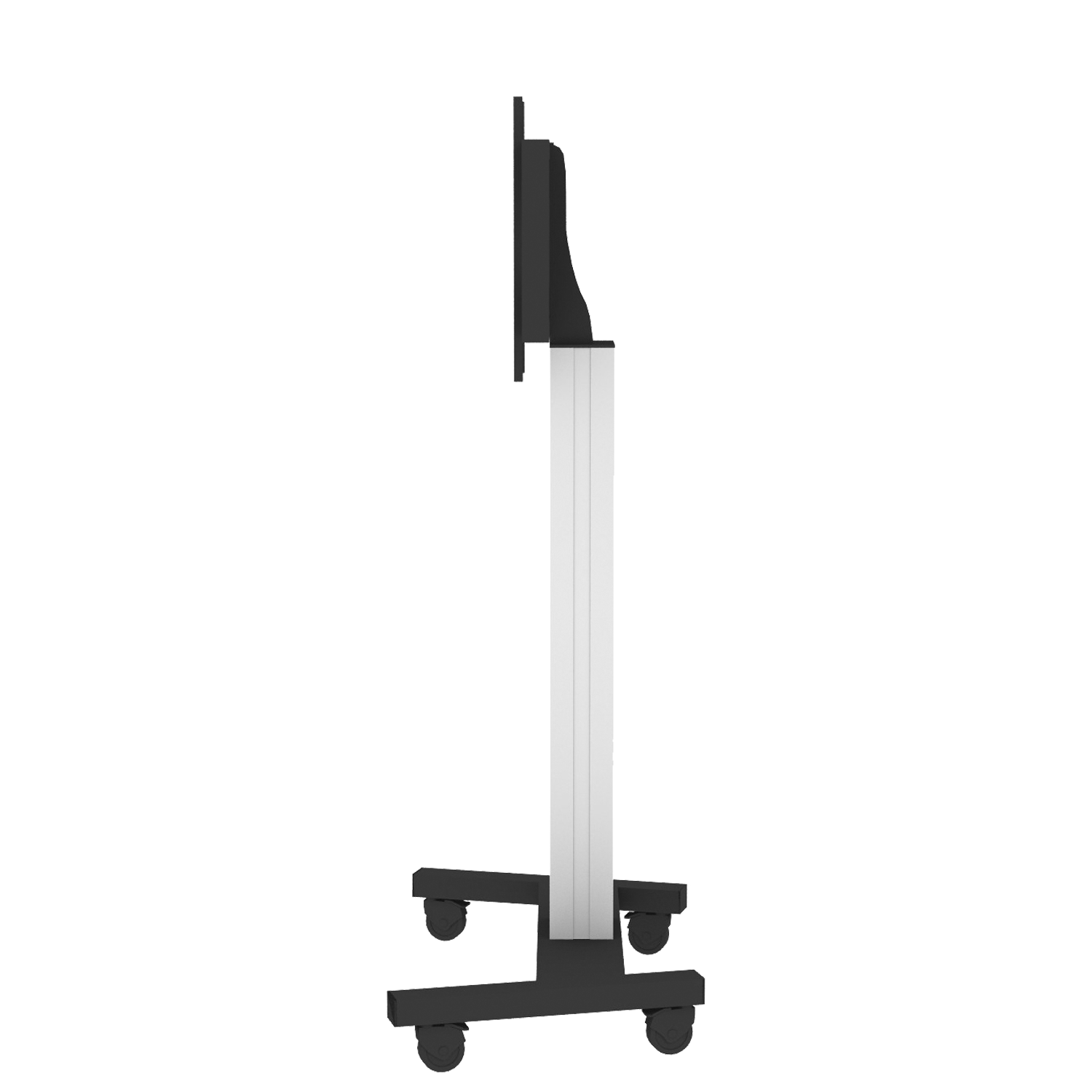 Tv-trolley, verrijdbaar statief met monitorbeugel, middendisplay 178 cm