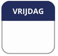 Labellord PL Daglabel Etiket Vrijdag 25x25 mm Flush 1000st