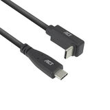 ACT USB 3.0 10Gbps 60W USB Type-C® (recht) naar USB Type-C® (haaks boven/beneden) kabel, 0,5 meter