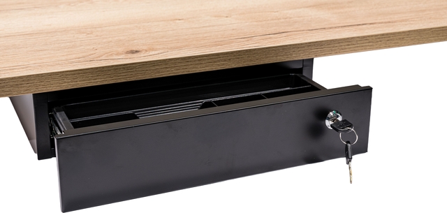 ladenkast, laden, grootte 2 lade, Zwart, metaaldrawer
