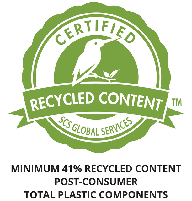 recycled, plastic, content, certified, hummingbird