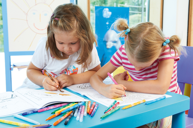 kleding, kinderen, tekenen, kleur, potloden