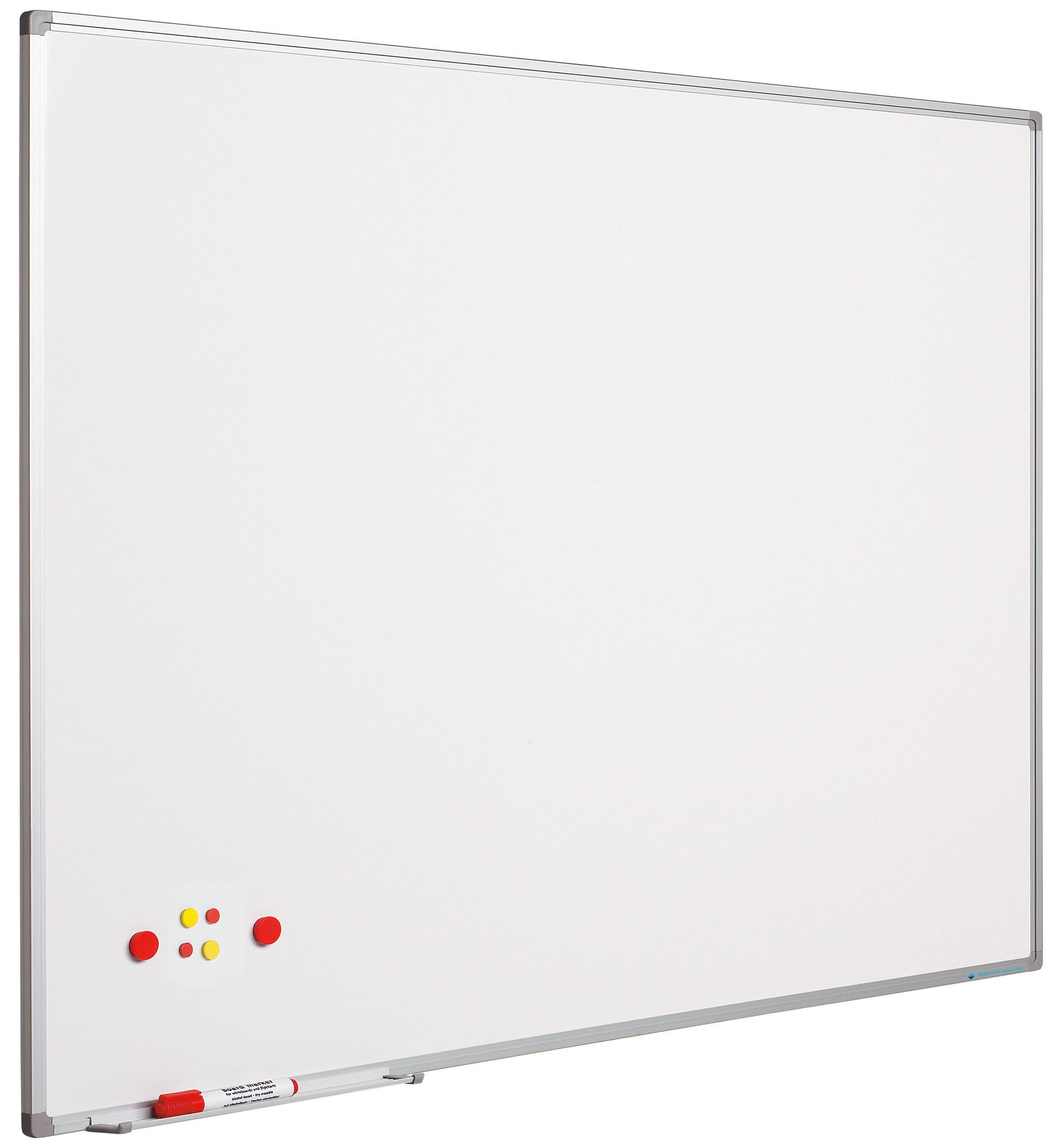 Whitebord Softline profiel 8mm, gelakt staal wit - 120x240 cm