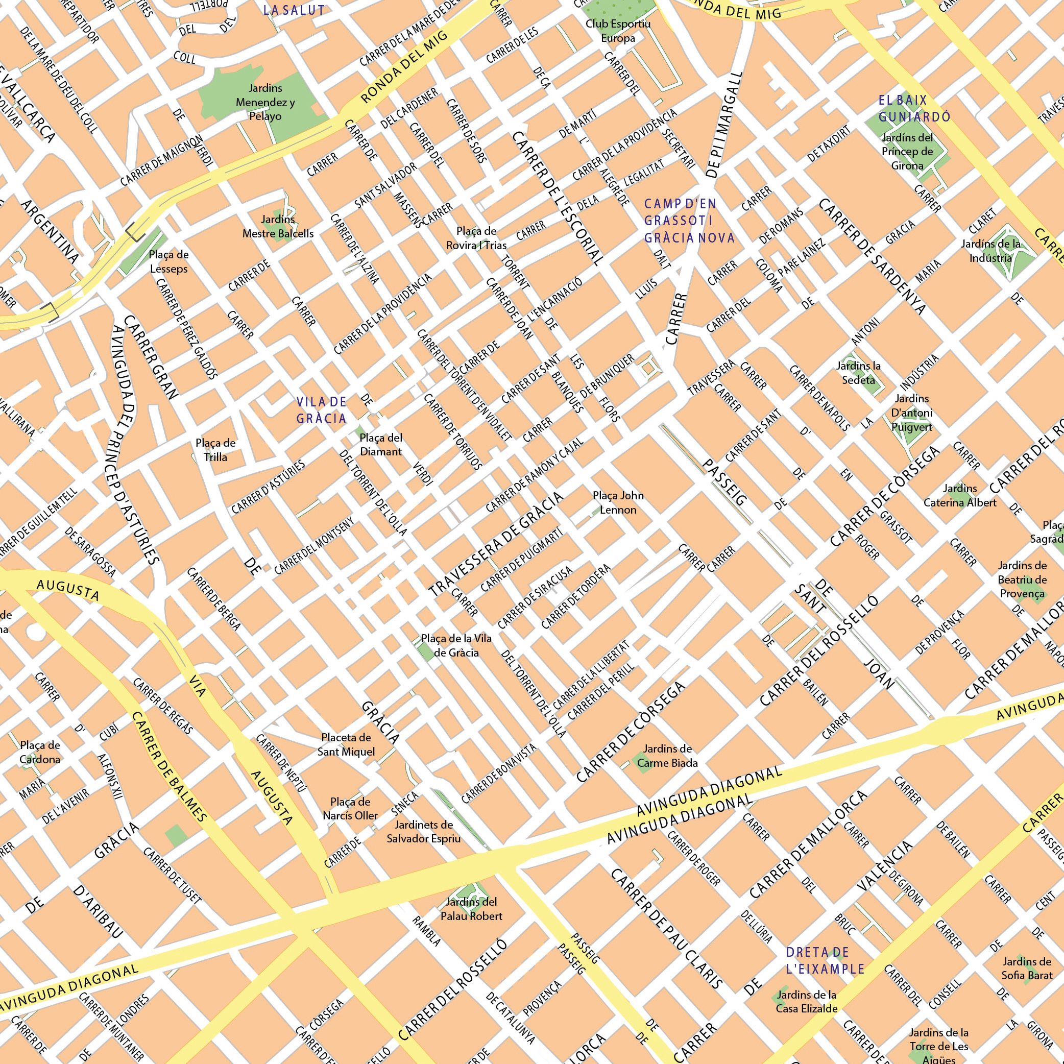 Landkaart whiteboard Softline profiel 8mm, Barcelona - 110x110 cm