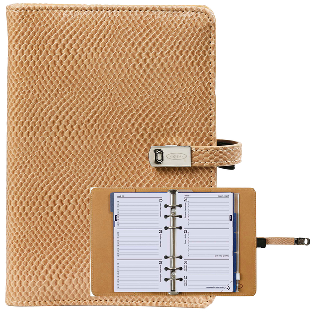 Organizer Kalpa Personal inclusief agenda 2025-2026 7dagen/2pagina's slangenprint bruin