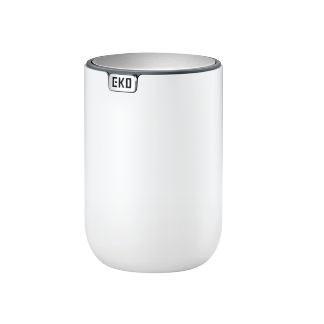 Afvalbak EKO Fandy 2 tafelmodel met swingdeksel 1,5 liter wit