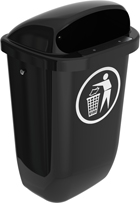 VepaBins Buitenafvalbak 50 liter DIN-PK Antraciet