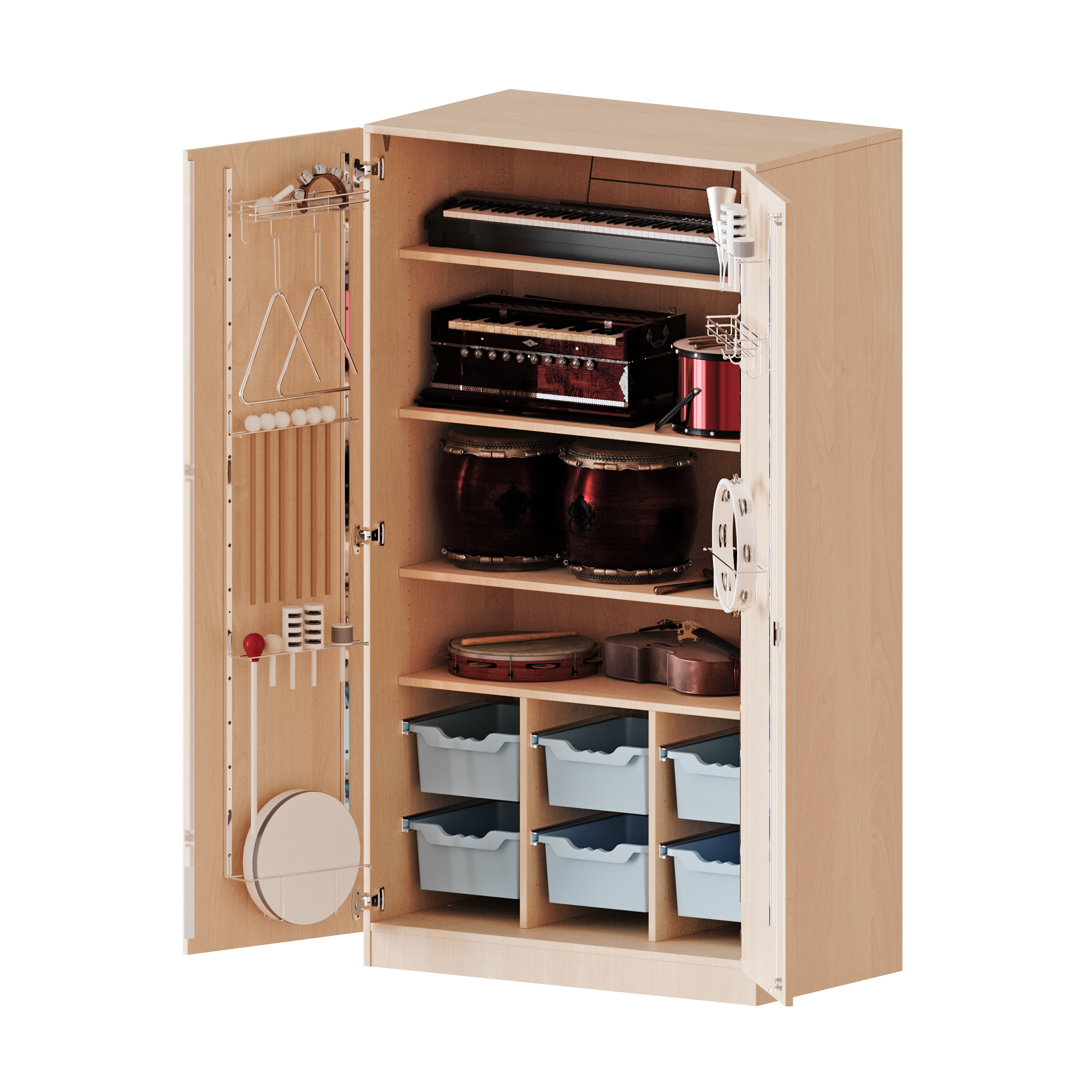 Muziekkast, 5 maphoogtes - Serie evo180