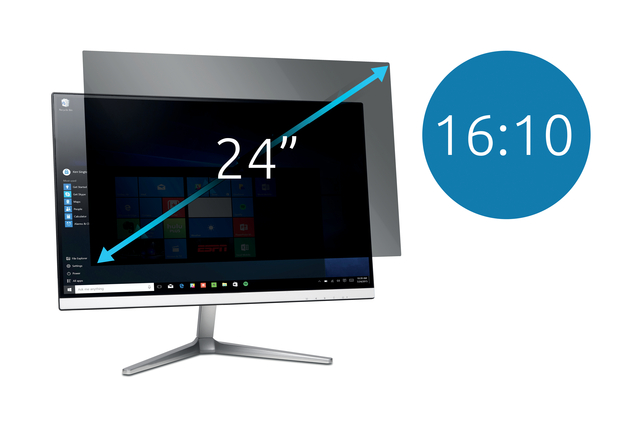 computermonitor, 24 inch, 16:10 beeldscherm, zilvergrijs, standaard