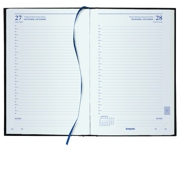 agenda, planner, notitieboek, ringband, blauw label