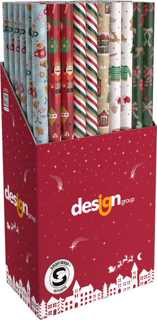 inpakpapier, kerstmotieven, papierrollen, meerkleurig, diverse patronen