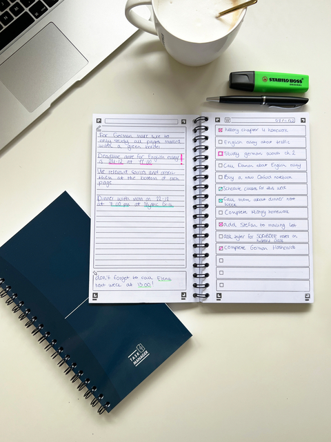 Task Manager Oxford 141x246 mm 115vel blauw