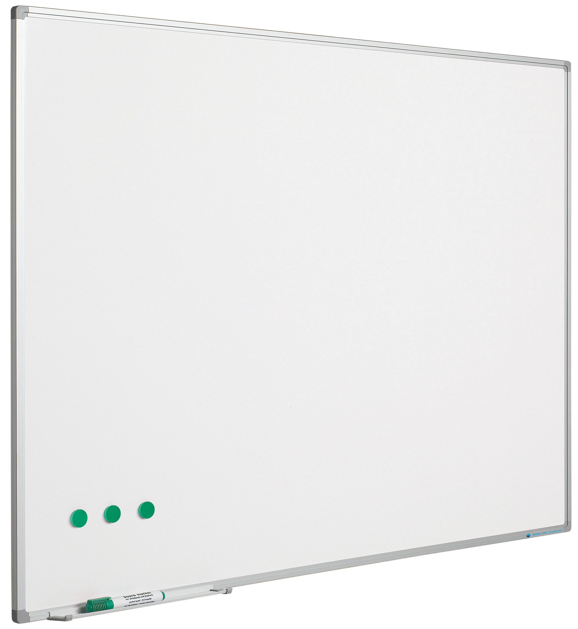 Whiteboard, wit emaille, Softline 8 mm - alu-profiel - 120x400 cm