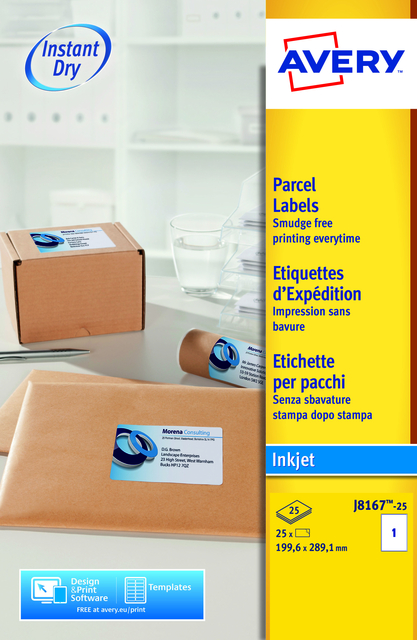 Parcellabels, etiketten, printerlabels, kleblabel, verpakkingslabel