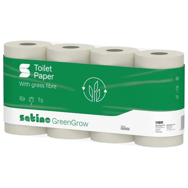 Toiletpapier Satino MT1 GreenGrow 3-laags 8x250vel naturel 079870