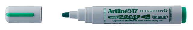 Whiteboardmarker Artline 517 Dry Safe Eco rond medium groen