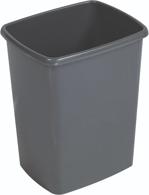 prullenbak, bin, grijs, plastic, rechthoekig