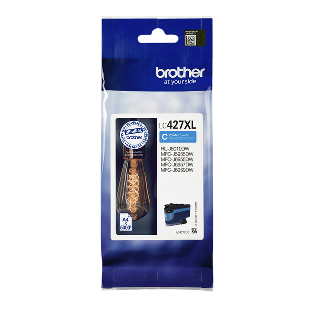 Inktcartridge Brother LC-427XLC blauw