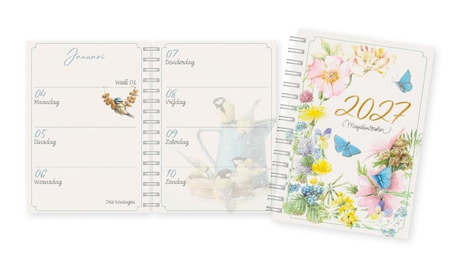 planner, calendar, 2027, floral, butterflies
