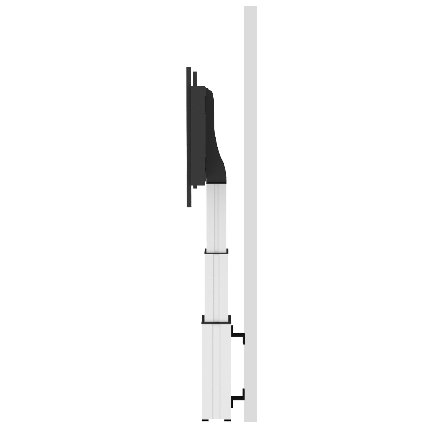 Elektrisch in hoogte verstelbare XL monitor muurbeugel, 70 cm slag