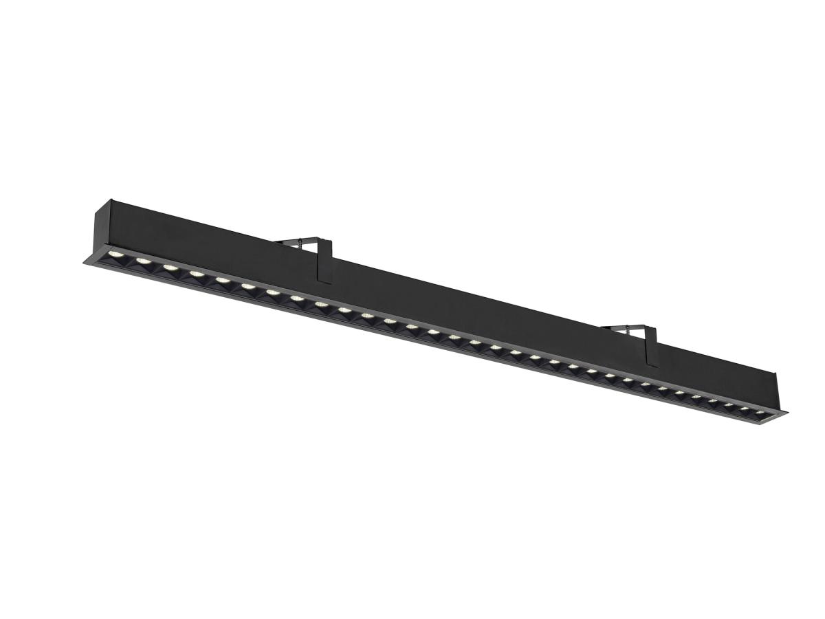 lineaire verlichting, LED-lamp, railverlichting, zwarte balk, armatuur