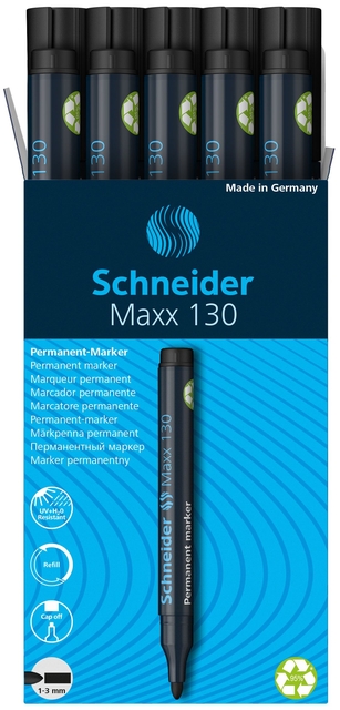 permanent marker, marker pen, fine tip, blue body, refillable