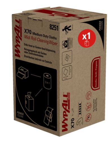 Kimberly Clark WypAll X70 PowerClean Blauw doos x 215 doek