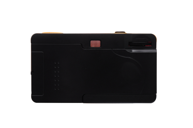 camera, compact, black, viewfinder, front-slots