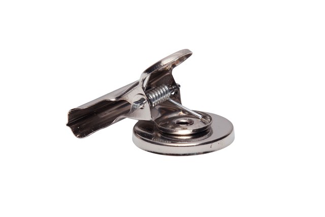 Papierklem MAUL Bulldog met magneet 40mm zilver 2 stuks