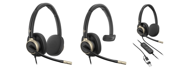 headphones, over-ear, wired, gold accents, detachable mic