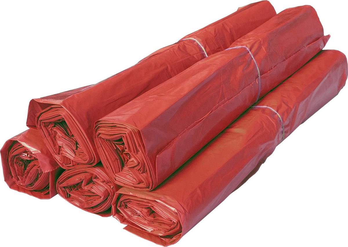 Afvalzak Powersterko 70x110cm Rood T30 120l 15x20st