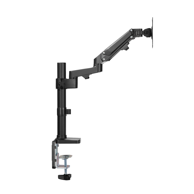 monitorarm, articulating arm, desk mount, gas-spring, vertical pole