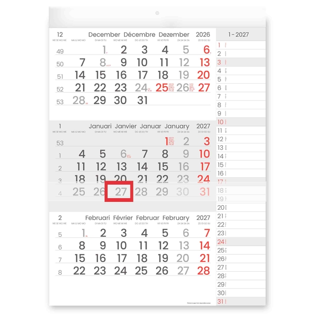 planner, wall calendar, maandkalender, datagrid, calendar grid