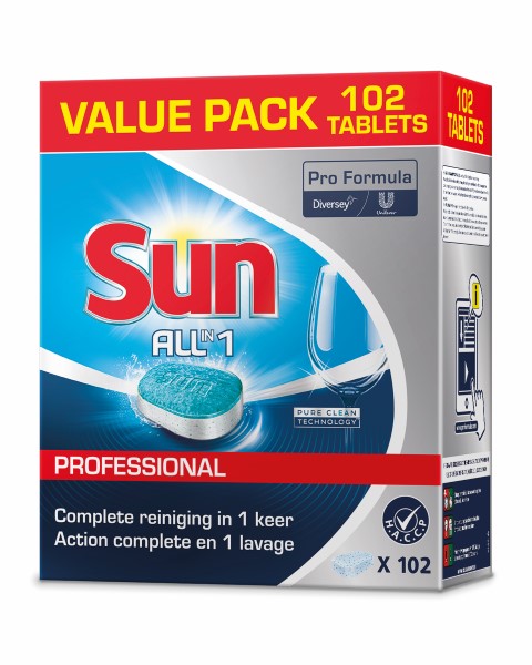 Sun Pro Formula All in 1 Vaatwastabletten doos 4x102stuks