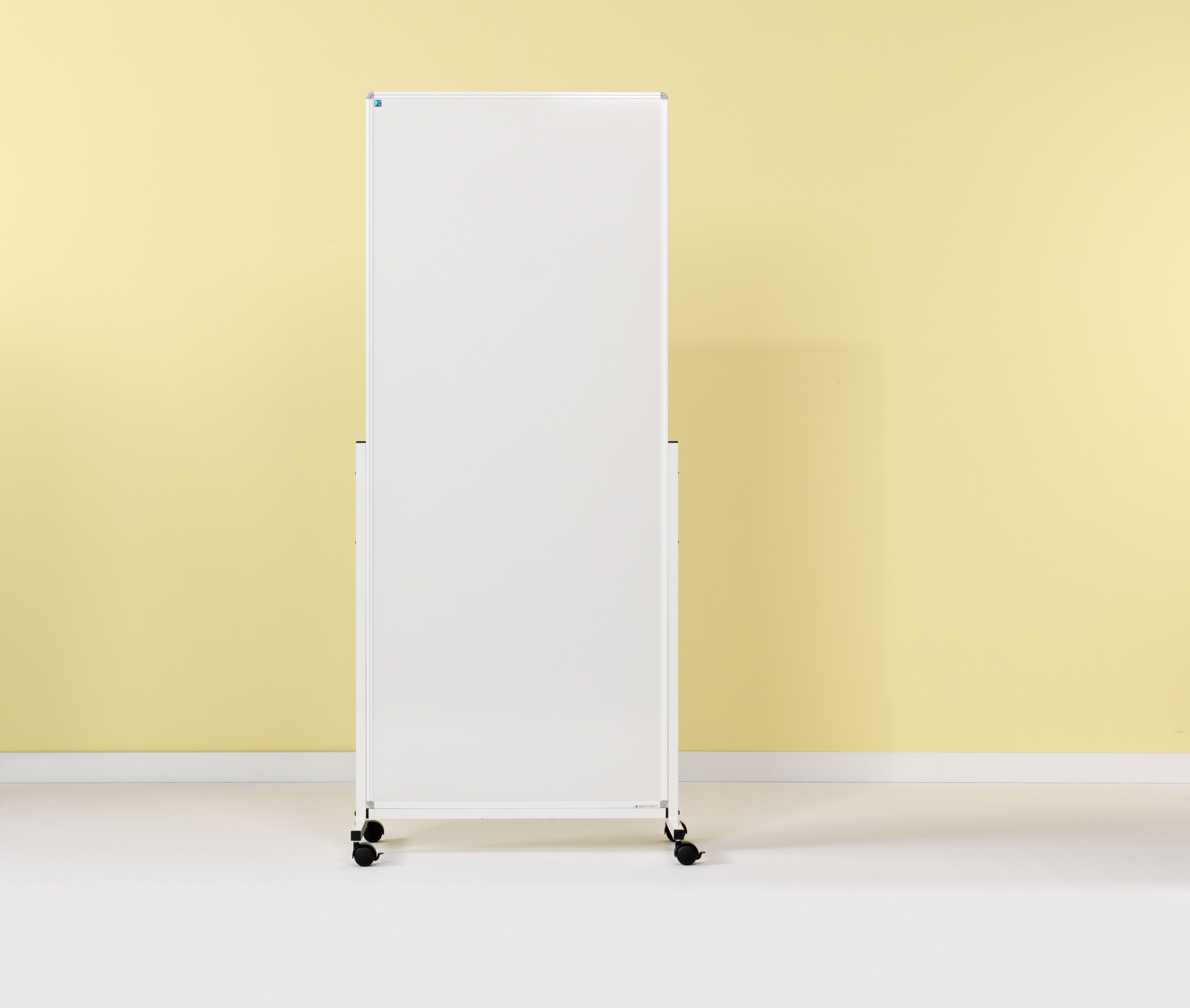 Smit Visual mobiel whiteboard, gelakt staal wit - 180x75 cm