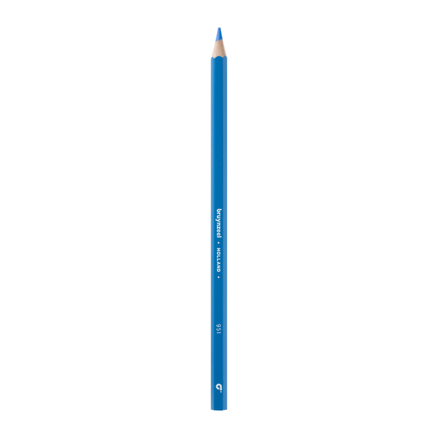 potlood, blauw, cilinder, houtpunt, bodemkleur blauw