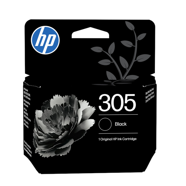 inktcartridge, HP, zwart, 305, inktvervanging