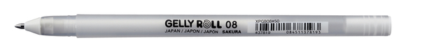 Gelschrijver Sakura Gelly Roll 08 medium 0.4mm wit