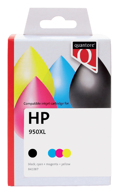 Inktcartridge Quantore alternatief tbv HP C2P43AE 950XL+951XL zwart + 3 kleuren