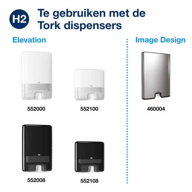 Handdoek Tork H2 Xpress compressed Advanced multifold 2-laags 212x320mm 12x200 vel wit 120454