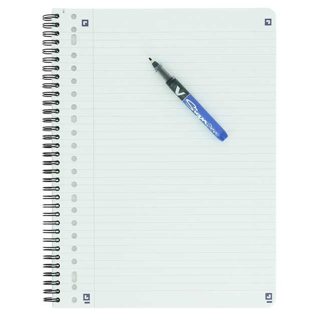 notitieblok, spiraalband, cahier, pen, lijnpapier